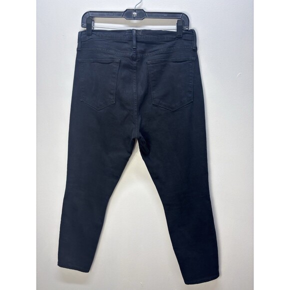 FRAME DENIM BLACK JEANS WOMEN ULTRA HIGH RISE SKINNY Cotton Blend Sz 32 - Picture 9 of 13